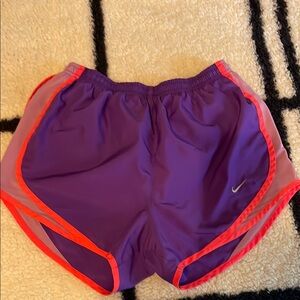 Nike Purple and Orange Athletic Shorts Lightweight Design